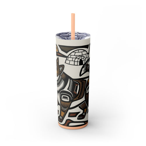 Skinny Tumbler with Straw – 20 oz Stainless Steel Cup