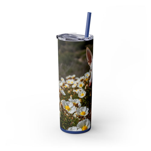 Skinny Tumbler with Straw – 20 oz Stainless Steel Cup