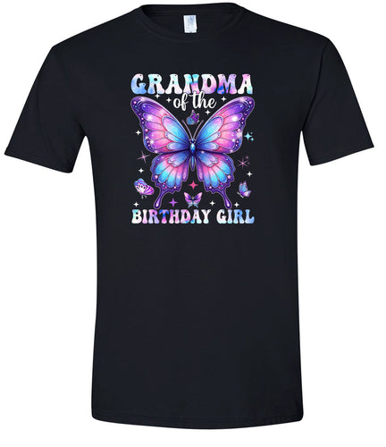 Grandma of the Birthday Girl Adult Gildan Soft Shirt