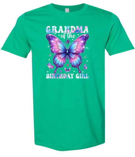 Grandma of the Birthday Girl Adult Gildan Soft Shirt