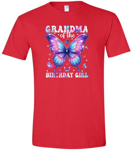 Grandma of the Birthday Girl Adult Gildan Soft Shirt