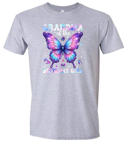 Grandma of the Birthday Girl Adult Gildan Soft Shirt