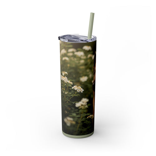 Skinny Tumbler with Straw – 20 oz Stainless Steel Cup