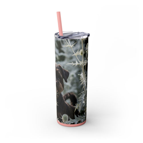 Skinny Tumbler with Straw – 20 oz Stainless Steel Cup