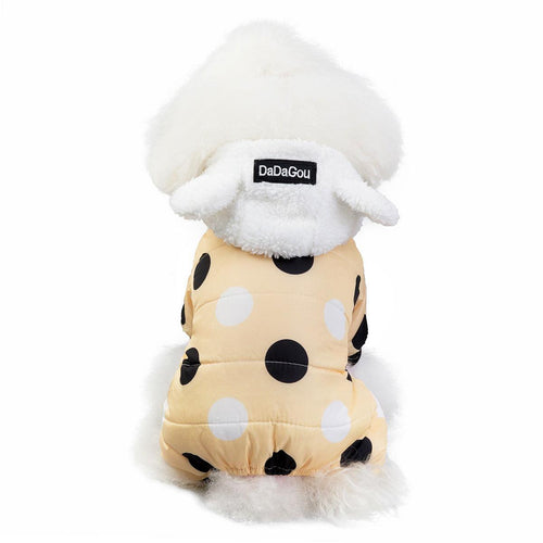 Polka Dot Four-leg Dog Warm Coat