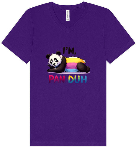 Pan Duh Panda Unisex V-Neck Shirt