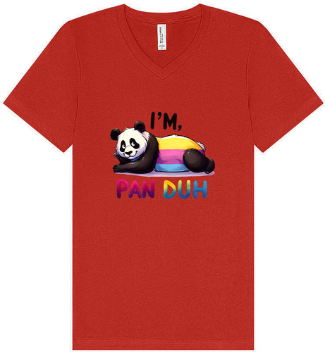 Pan Duh Panda Unisex V-Neck Shirt