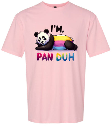 Pan Duh Panda Adult Gildan Soft Shirt
