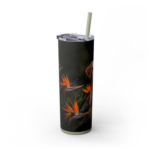 Skinny Tumbler with Straw – 20 oz Stainless Steel Cup