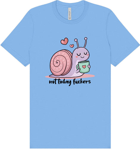 Not Today Snail Adult Bella Canvas Shirt