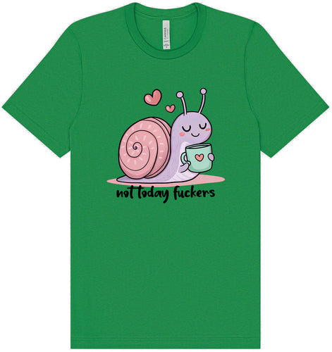 Not Today Snail Adult Bella Canvas Shirt