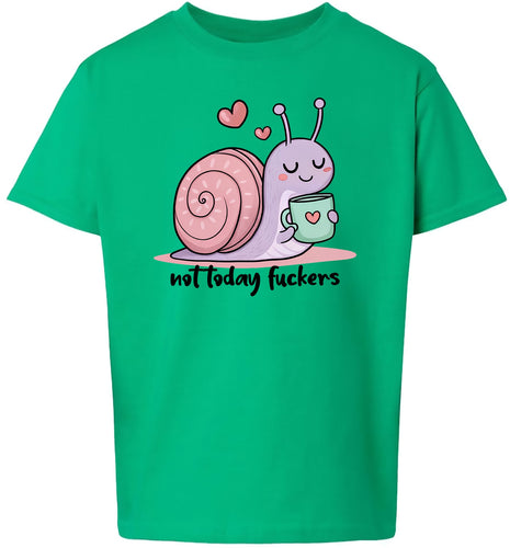 Not Today Snail Children's Gildan Soft Shirt