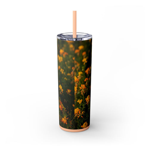 Skinny Tumbler with Straw – 20 oz Stainless Steel Cup