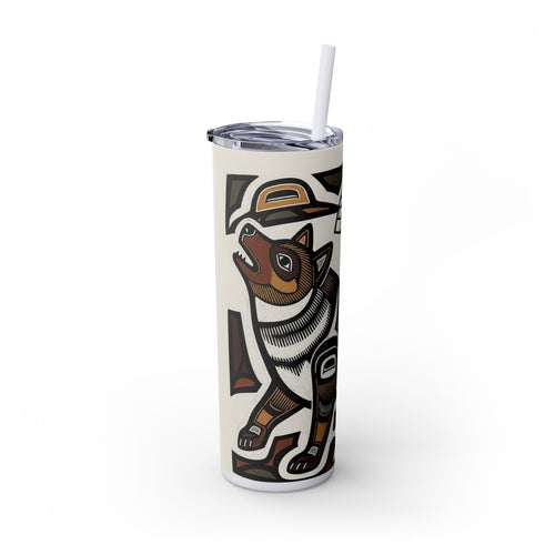Skinny Tumbler with Straw – 20 oz Stainless Steel Cup