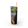Skinny Tumbler with Straw – 20 oz Stainless Steel Cup