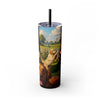Skinny Tumbler with Straw – 20 oz Stainless Steel Cup