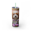 Skinny Tumbler with Straw – 20 oz Stainless Steel Cup