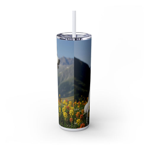 Skinny Tumbler with Straw – 20 oz Stainless Steel Cup