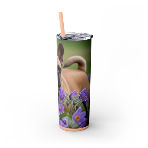 Skinny Tumbler with Straw – 20 oz Stainless Steel Cup