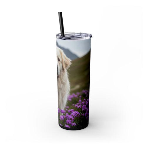 Skinny Tumbler with Straw – 20 oz Stainless Steel Cup