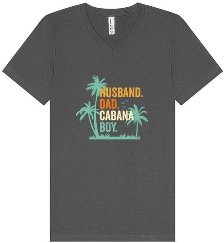 Dad. Husband. Cabana Boy. Unisex V-Neck Shirt