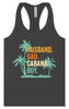 Dad. Husband. Cabana Boy. Women's Racerback Tank