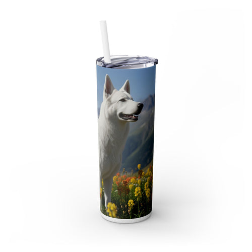 Skinny Tumbler with Straw – 20 oz Stainless Steel Cup