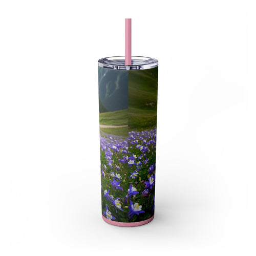 Skinny Tumbler with Straw – 20 oz Stainless Steel Cup
