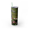 Skinny Tumbler with Straw – 20 oz Stainless Steel Cup