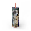 Skinny Tumbler with Straw – 20 oz Stainless Steel Cup