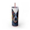 Skinny Tumbler with Straw – 20 oz Stainless Steel Cup