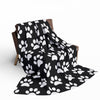 Cozy Paw Print Arctic Human Fleece Blanket