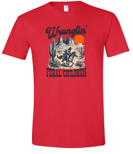 Wranglin' Feral Children Adult Gildan Soft Shirt
