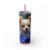 Skinny Tumbler with Straw – 20 oz Stainless Steel Cup