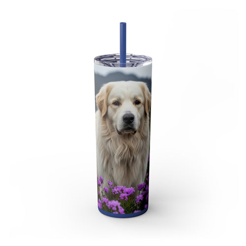 Skinny Tumbler with Straw – 20 oz Stainless Steel Cup