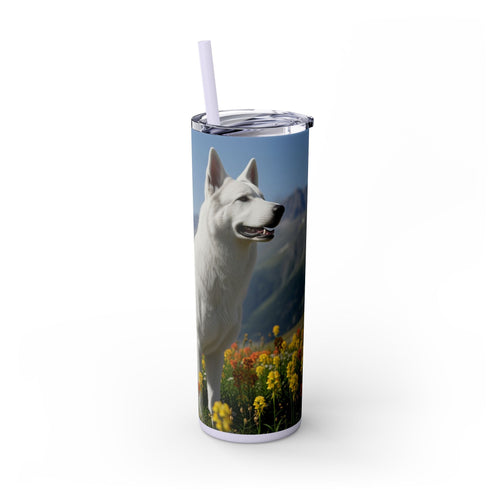 Skinny Tumbler with Straw – 20 oz Stainless Steel Cup