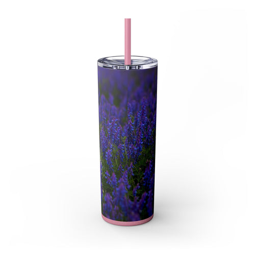 Skinny Tumbler with Straw – 20 oz Stainless Steel Cup