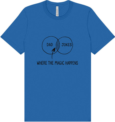 Dad Jokes Venn Diagram Adult Bella Canvas Shirt