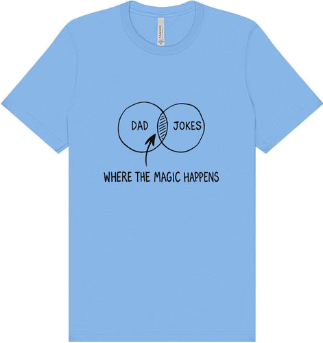 Dad Jokes Venn Diagram Adult Bella Canvas Shirt