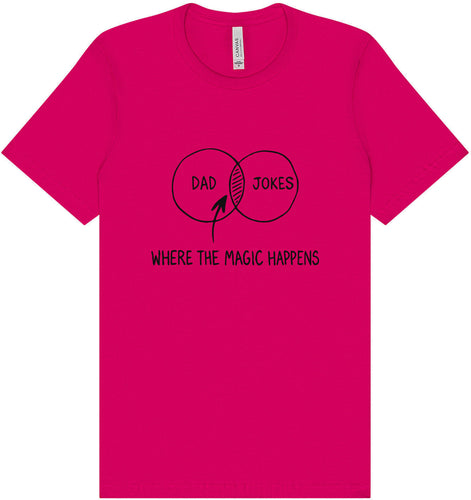 Dad Jokes Venn Diagram Adult Bella Canvas Shirt