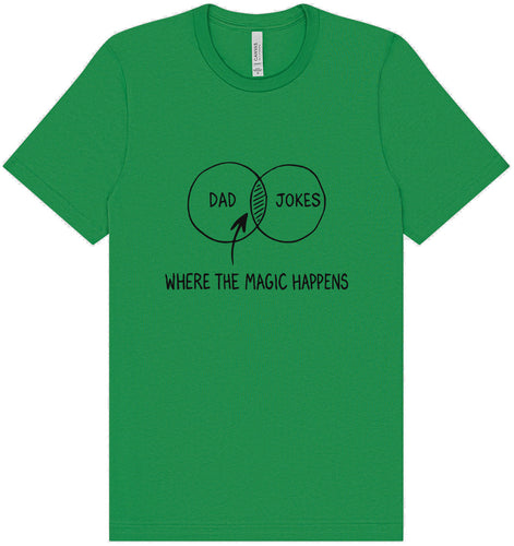 Dad Jokes Venn Diagram Adult Bella Canvas Shirt