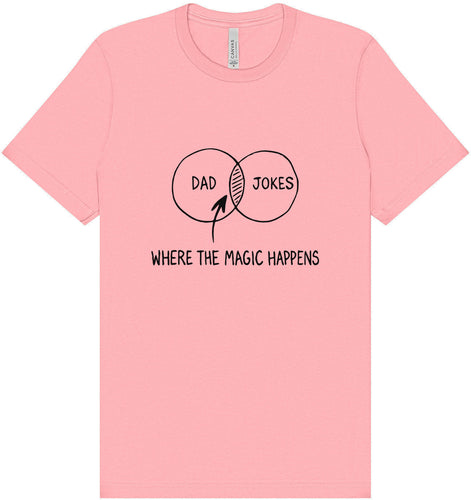Dad Jokes Venn Diagram Adult Bella Canvas Shirt