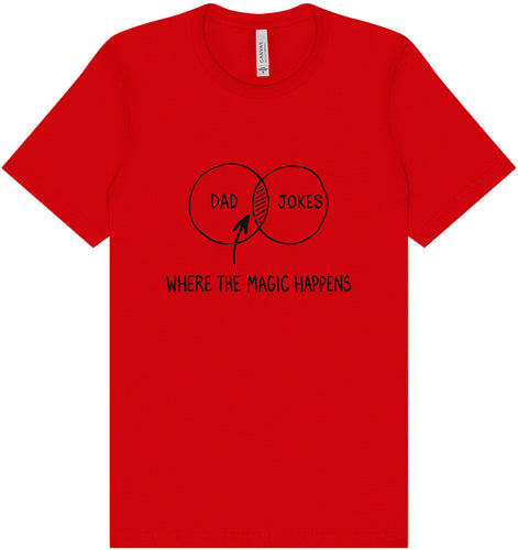 Dad Jokes Venn Diagram Adult Bella Canvas Shirt