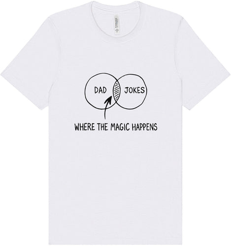 Dad Jokes Venn Diagram Adult Bella Canvas Shirt