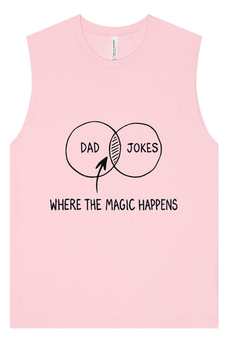 Dad Jokes Venn Diagram Muscle Tank