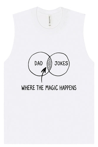 Dad Jokes Venn Diagram Muscle Tank