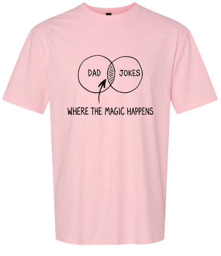 Dad Jokes Venn Diagram Children's Gildan Soft Shirt