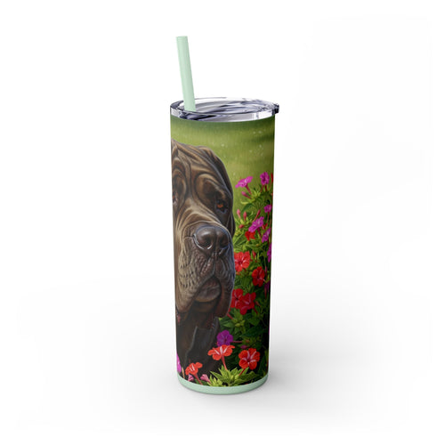 Skinny Tumbler with Straw – 20 oz Stainless Steel Cup