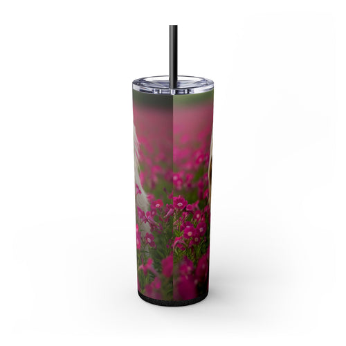 Skinny Tumbler with Straw – 20 oz Stainless Steel Cup