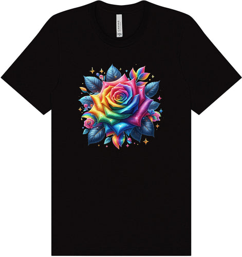 Rainbow Rose Adult Bella Canvas Shirt